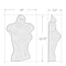 Azar Displays White Plastic Vacuum Form Female Bust, 30PK P-900505 - alternate 5